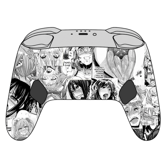 Custom Airbrush Painted Controller Nintendo Switch 2 Two - AHEGAO Anime Spicy Manga