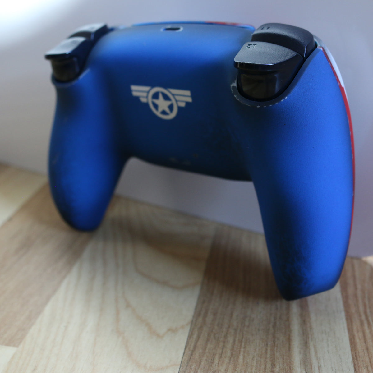 Custom Airbrush Painted Sony PlayStation 5 PS5 - Captain American Marvel Rivals Shield Patriot Red White Blue