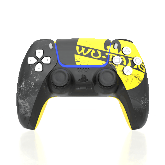 Gaming controller with Wu-Tang Clan design on a white background