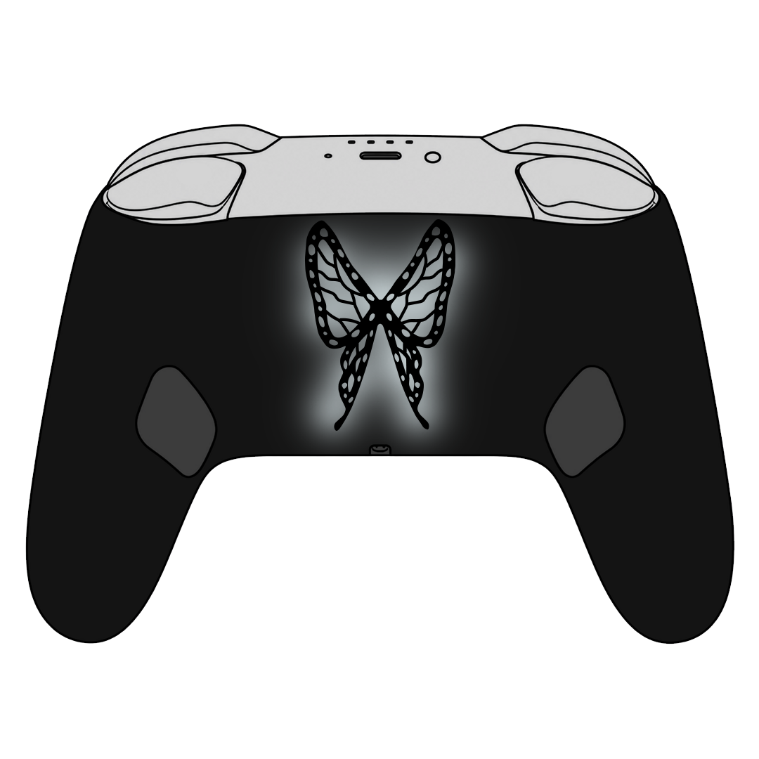 Custom Airbrush Painted Controller Nintendo Switch 2 Two - Demon Slayer Shinobu Butterfly Anime