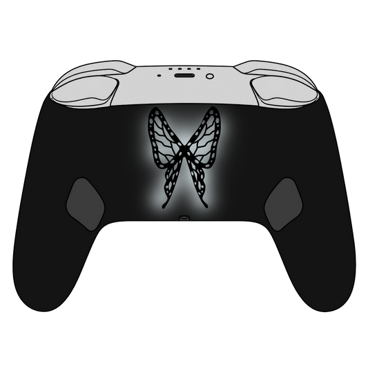Custom Airbrush Painted Controller Nintendo Switch 2 Two - Demon Slayer Shinobu Butterfly Anime