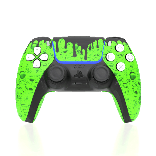 Custom Controller Sony Playstation 5 PS5 - Toxic Demize Drip Green Black