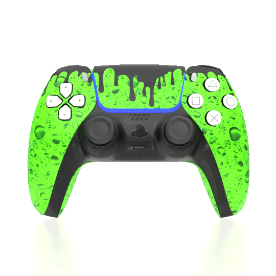 Custom Controller Sony Playstation 5 PS5 - Toxic Demize Drip Green Black
