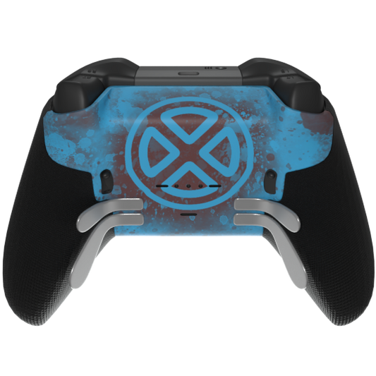 Custom Airbrush Controller Microsoft Xbox Series X - Xbox One S - Elite -Yellow & Blue Hand-Painted Gaming Controller wolverine claws superhero comics