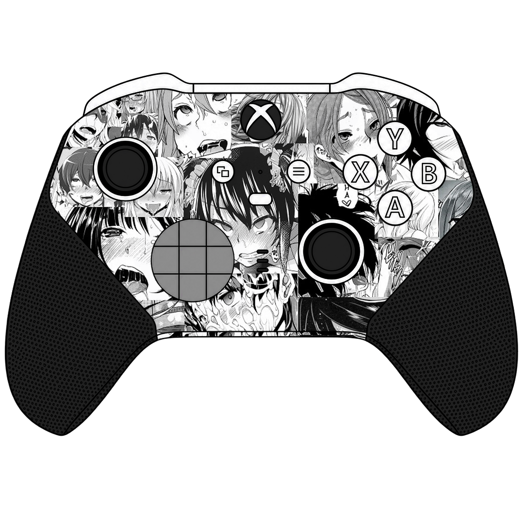 Custom Airbrush Controller Microsoft Xbox Series X - Xbox One S - Elite -
 AHEGAO Anime Spicy Manga