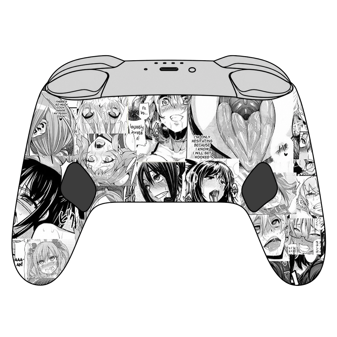 Custom Airbrush Painted Controller Nintendo Switch 2 Two - AHEGAO Anime Spicy Manga
