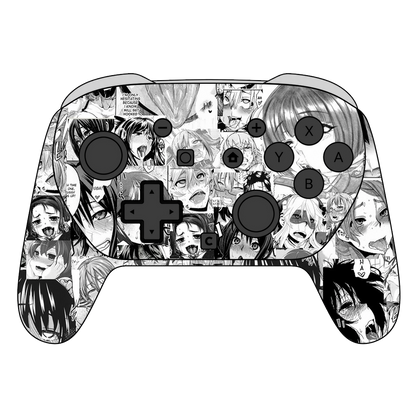 Custom Airbrush Painted Controller Nintendo Switch 2 Two - AHEGAO Anime Spicy Manga