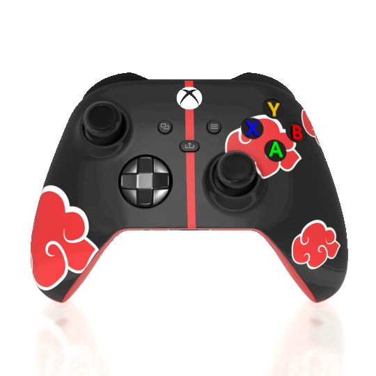Custom Airbrush Controller Microsoft Xbox Series X - Xbox One S - Shinobi Dawn Anime Akatsuki Villains Ninja