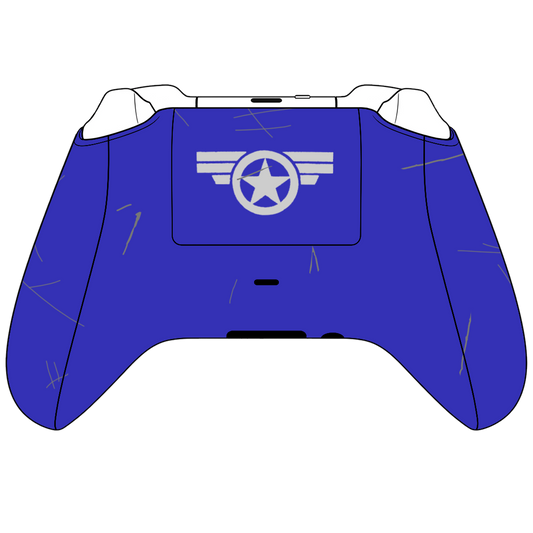 Custom Airbrush Controller Microsoft Xbox Series X - Xbox One S - Captain American Marvel Rivals Shield Patriot Red White Blue