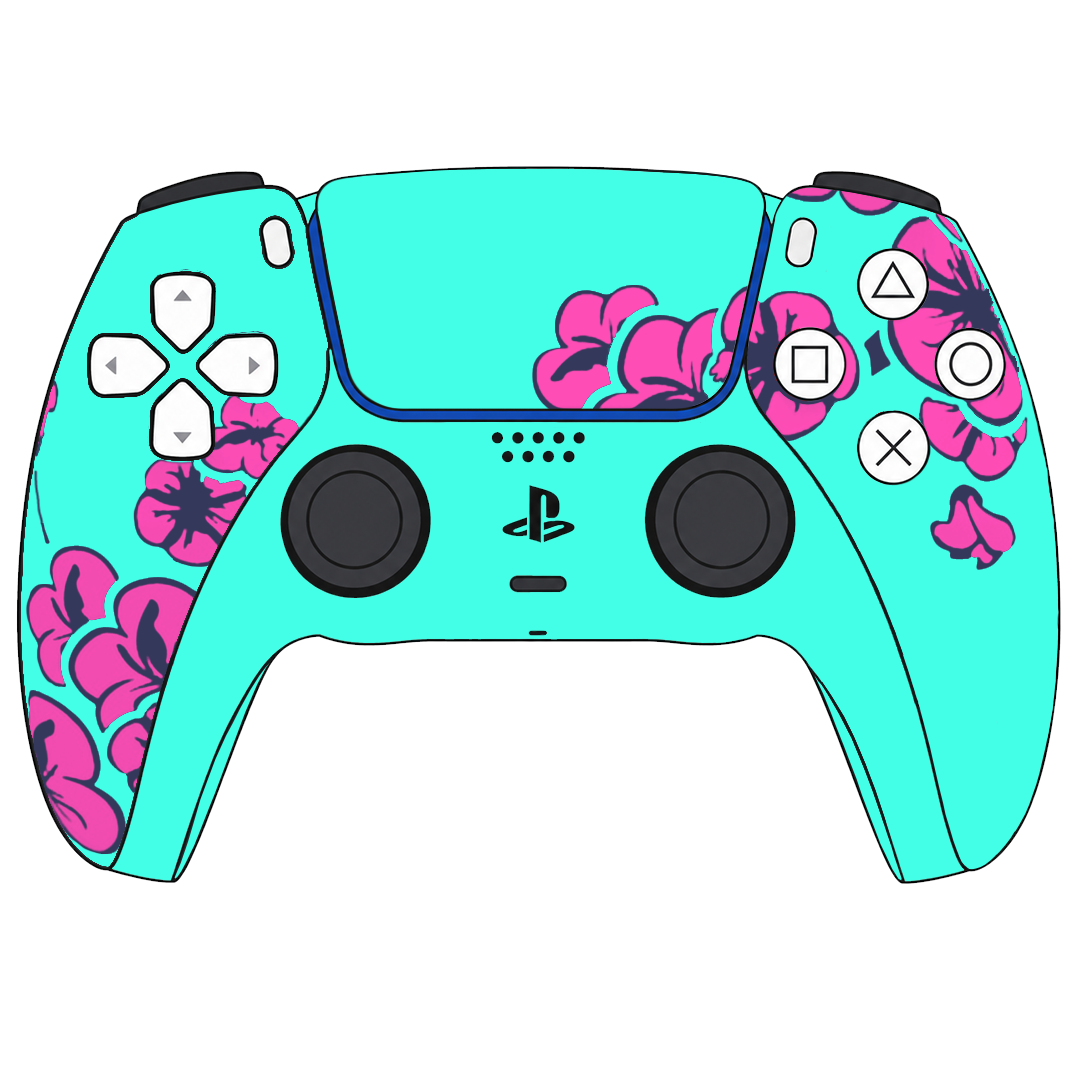 Custom Airbrush Painted Sony PlayStation 5 PS5 - Green Tea Sad Boy Boi Cherry Blossom Pink Teal Can 99 Cents 