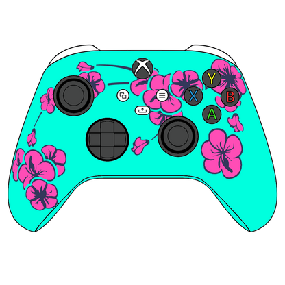 Custom Airbrush Painted Controller Microsoft Xbox Series X  XSX- Green Tea Sad Boy Boi Cherry Blossom Pink Teal Can 99 Cents 