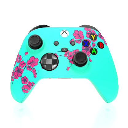 Custom Airbrush Painted Controller Microsoft Xbox Series X  XSX- Green Tea Sad Boy Boi Cherry Blossom Pink Teal Can 99 Cents 