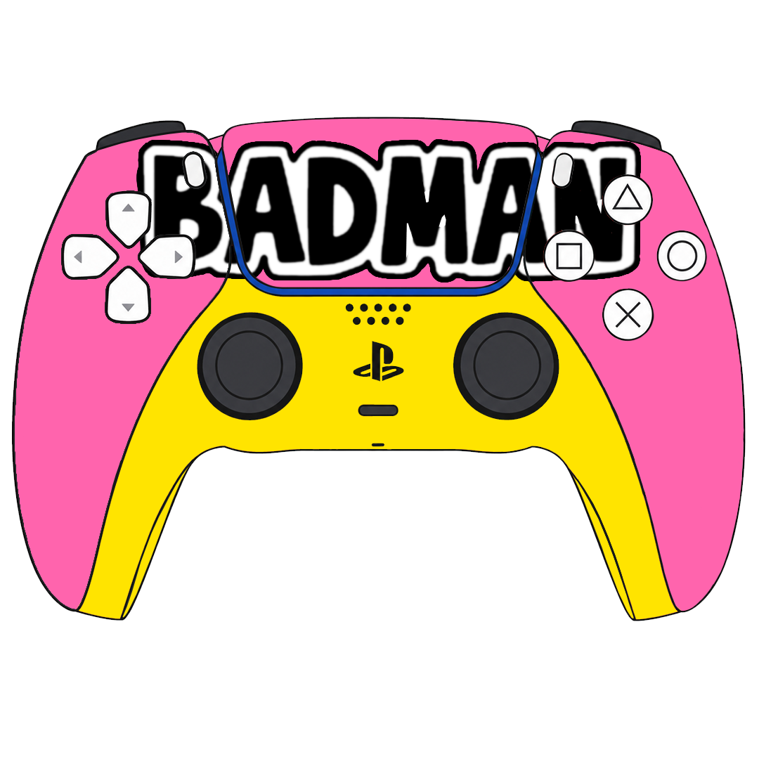 Custom Airbrush Painted Sony PlayStation 5 PS5 - Pink Yellow Bad Man Vegeta DBZ
