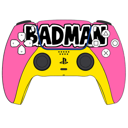 Custom Airbrush Painted Sony PlayStation 5 PS5 - Pink Yellow Bad Man Vegeta DBZ