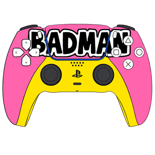 Custom Airbrush Painted Sony PlayStation 5 PS5 - Pink Yellow Bad Man Vegeta DBZ