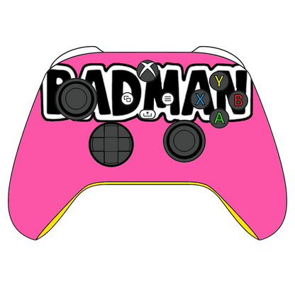 Custom Airbrush Controller Microsoft Xbox Series X - Xbox One S - Pink Yellow Bad Man Vegeta DBZ