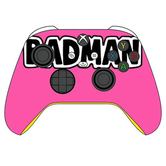 Custom Airbrush Controller Microsoft Xbox Series X - Xbox One S - Pink Yellow Bad Man Vegeta DBZ