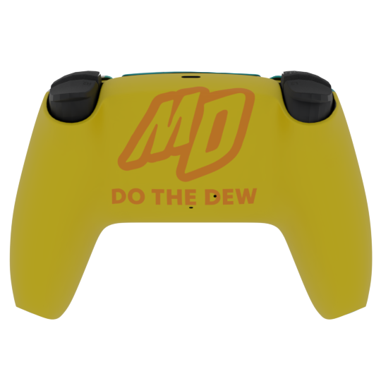 Custom Airbrush Painted Sony PlayStation 5 PS5 - Baja Blast Mountain Dew Taco Bell Teal Red Yellow Wave