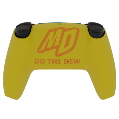 Custom Airbrush Painted Sony PlayStation 5 PS5 - Baja Blast Mountain Dew Taco Bell Teal Red Yellow Wave