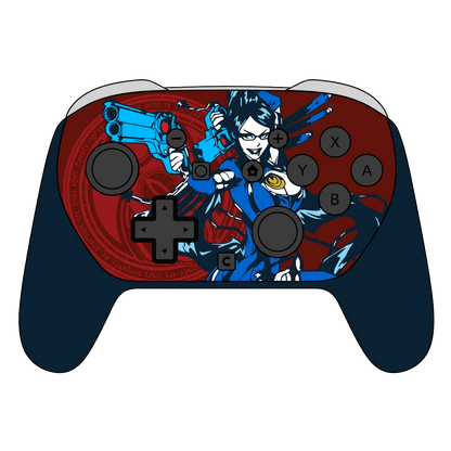 Custom Airbrush Painted Controller Nintendo Switch 2 Two - SSBU Smash Bros Anime Bayonetta Video Game