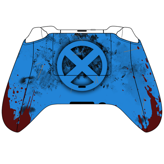 Custom Controller Microsoft Xbox Series X - Xbox One S - Yellow & Blue Hand-Painted Gaming Controller wolverine claws superhero comics
