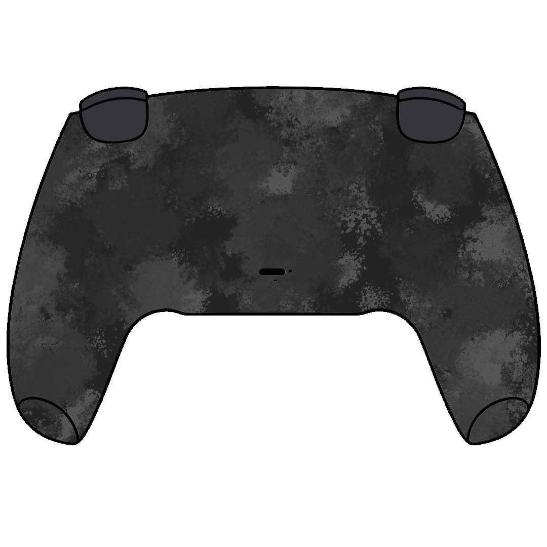 Custom Airbrush Painted Sony PlayStation 5 Controller PS5 - horror-themed video game controller with distressed white, red, black, and gray graphics, featuring bold red lettering and a weathered zombie survival-horror aesthetic.