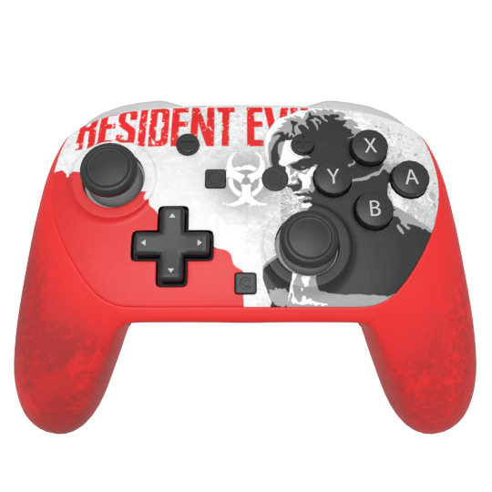 Custom Airbrush Painted Controller Nintendo Switch 2 Two - horror-themed video game controller with distressed white, red, black, and gray graphics, featuring bold red lettering and a weathered zombie survival-horror aesthetic.
