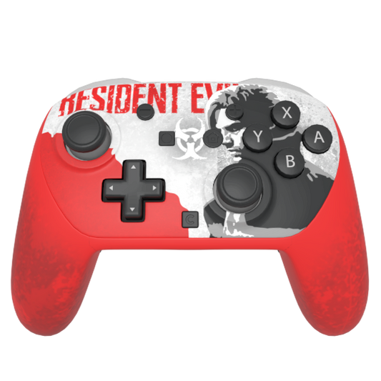 Custom Airbrush Painted Controller Nintendo Switch 2 Two - horror-themed video game controller with distressed white, red, black, and gray graphics, featuring bold red lettering and a weathered zombie survival-horror aesthetic.