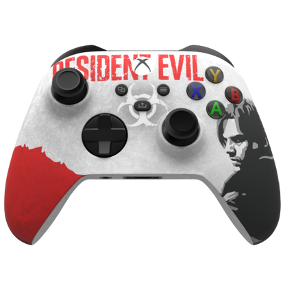 Custom Airbrush Controller Microsoft Xbox Series X - Xbox One S - Bio hazard Resident Evil Leon Raccoon Virus