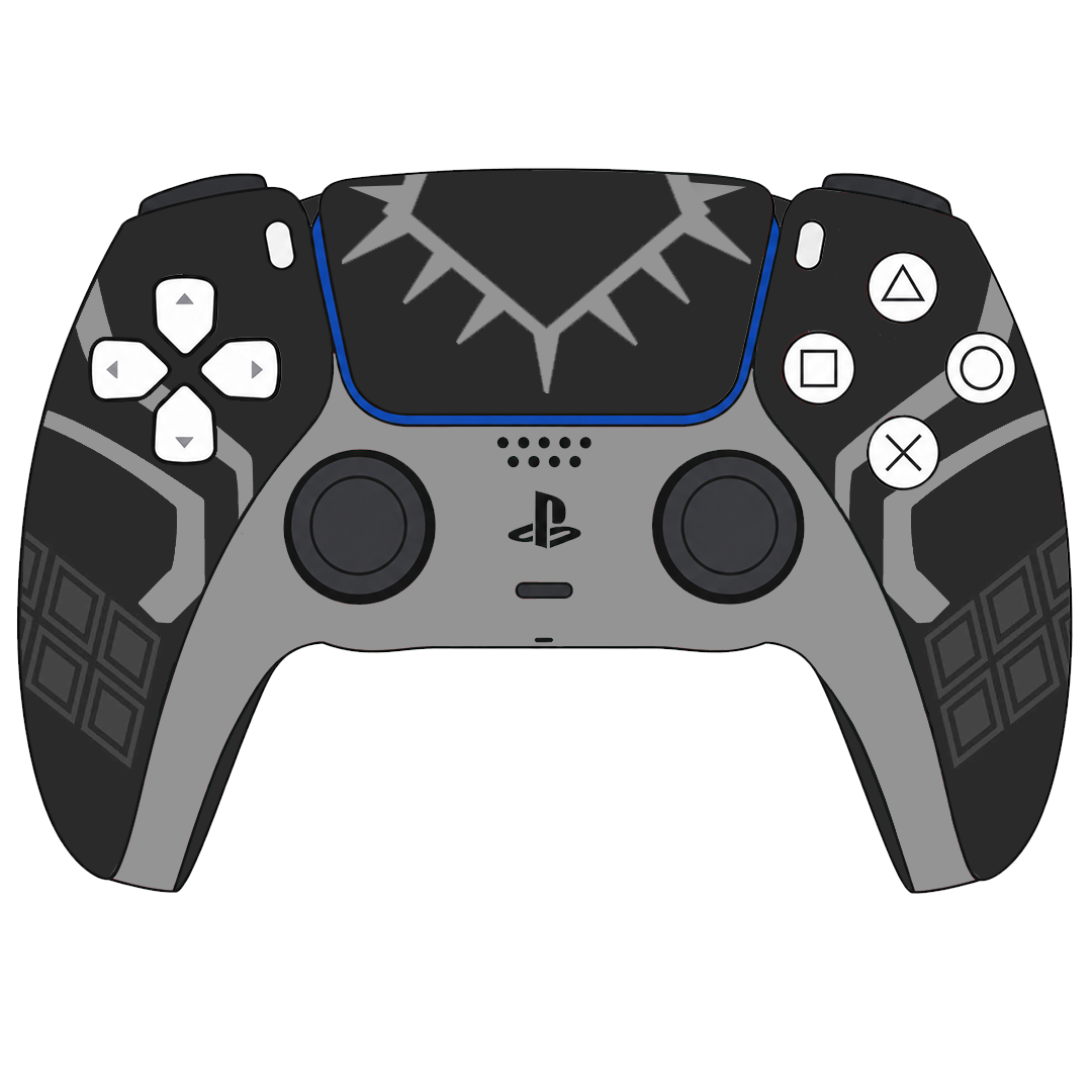 Custom Controller Sony Playstation 5 PS5 - Black Panther Wakanda Forever Superhero