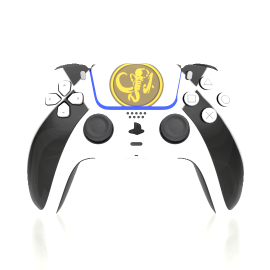 Custom Airbrushed Controller Sony Playstation 5 PS5 - Power Rangers Morphin Time Black