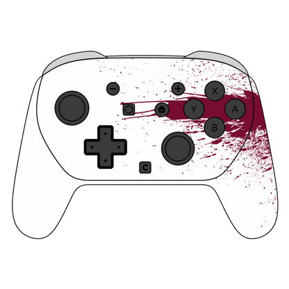 Custom Airbrush Painted Controller Nintendo Switch 2 Two - Blood Splatter Gore Red White Horror Killer