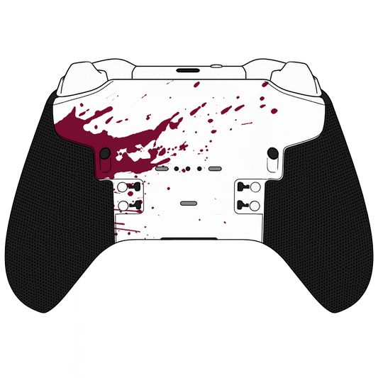Custom Controller Microsoft Xbox One Series 2 Elite - Blood Splatter Gore Red White Horror Killer