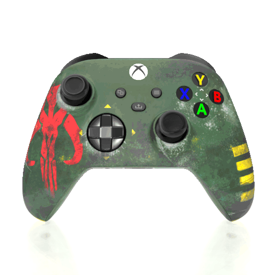 Custom Airbrush Controller Microsoft Xbox Series X - Xbox One S - Bounty Hunter Boba Fett 