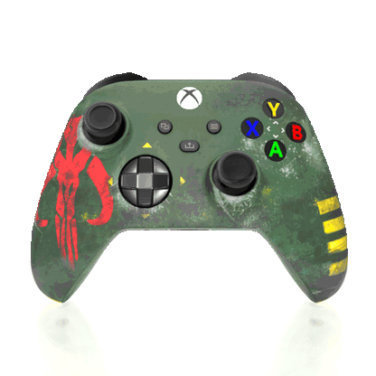 Custom Airbrush Controller Microsoft Xbox Series X - Xbox One S - Bounty Hunter Boba Fett 
