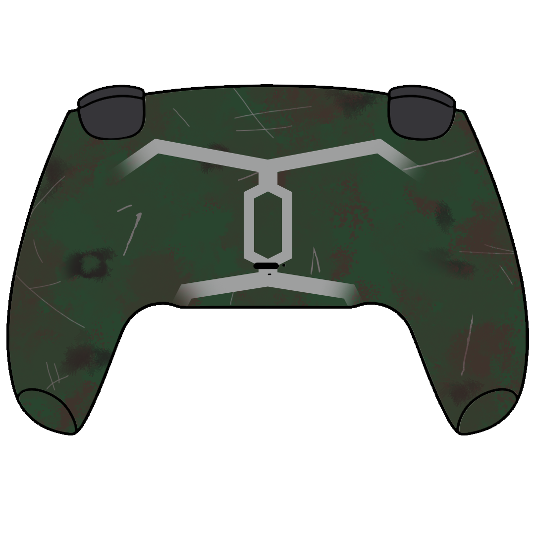 Custom Airbrush Painted Controller Sony PlayStation 5 PS5 - Bounty Hunter Boba Fett 