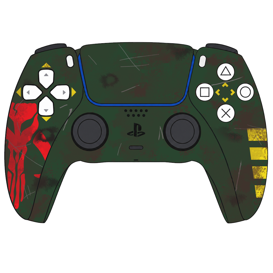 Custom Airbrush Painted Controller Sony PlayStation 5 PS5 - Bounty Hunter Boba Fett 