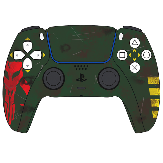Custom Airbrush Painted Controller Sony PlayStation 5 PS5 - Bounty Hunter Boba Fett 