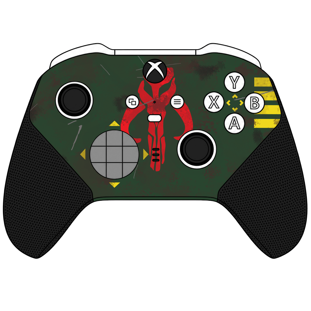 Custom Airbrush Controller Microsoft Xbox Series X - Xbox One S - Elite -Bounty Hunter Boba Fett
