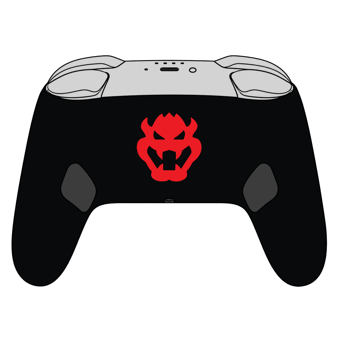 Custom Airbrush Painted Controller Nintendo Switch 2 Two - SSBU Smash Bros Bowser Turtle Koopa Bad Guy Villain 
