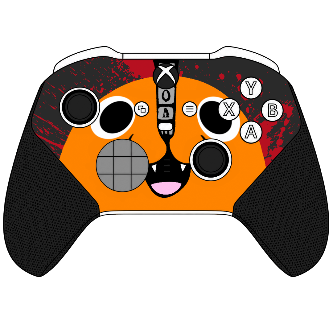 Custom Airbrush Controller Microsoft Xbox Series X - Xbox One S - Elite - Anime Chainsawman Pochita Animation Cute Cool