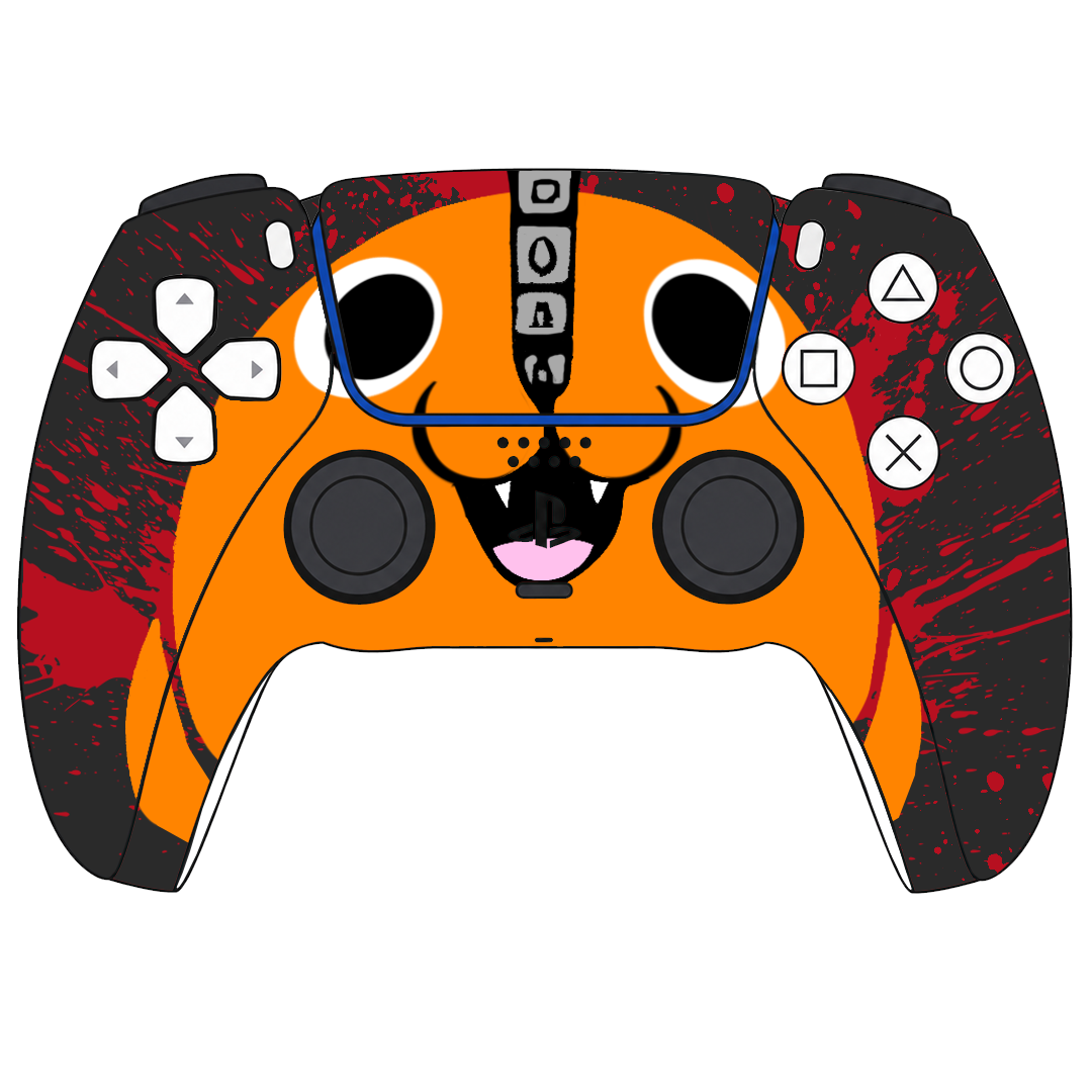 Custom Airbrush Painted Sony PlayStation 5 PS5 - Anime Chainsawman Pochita Animation Cute Cool