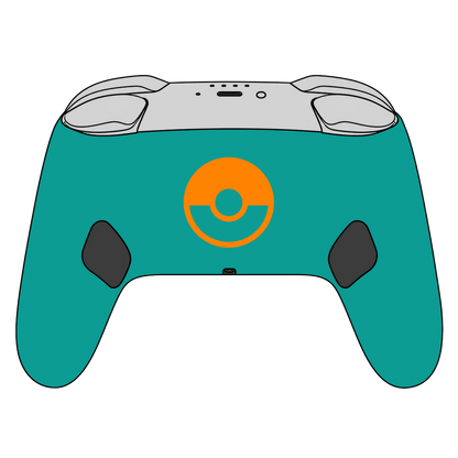 Custom Airbrush Painted Controller Nintendo Switch 2 Two - SSBU Smash Bros Anime Fire Lizard Dragon Pocket Monster  