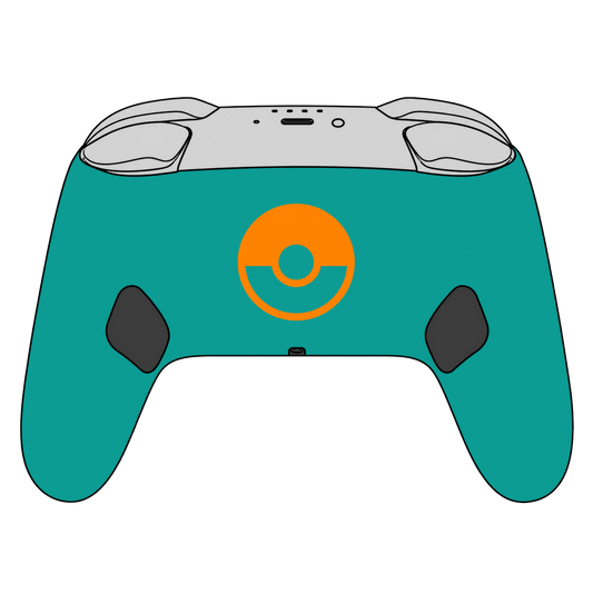 Custom Airbrush Painted Controller Nintendo Switch 2 Two - SSBU Smash Bros Anime Fire Lizard Dragon Pocket Monster  
