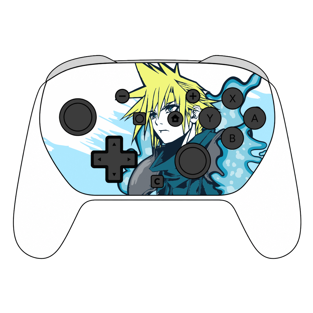 Custom Airbrush Painted Controller Nintendo Switch 2 Two - SSBU Smash Bros Anime Final Fantasy Fighting RPG