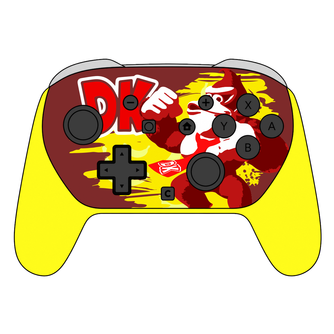 Custom Airbrush Painted Controller Nintendo Switch 2 Two -  DK SSBU Smash Bros Platform Gaming Video Games 