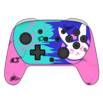 Custom Airbrush Painted Controller Nintendo Switch 2 Two - D.VA Overwatch Nerf This Bunny FPS First Person Shooter