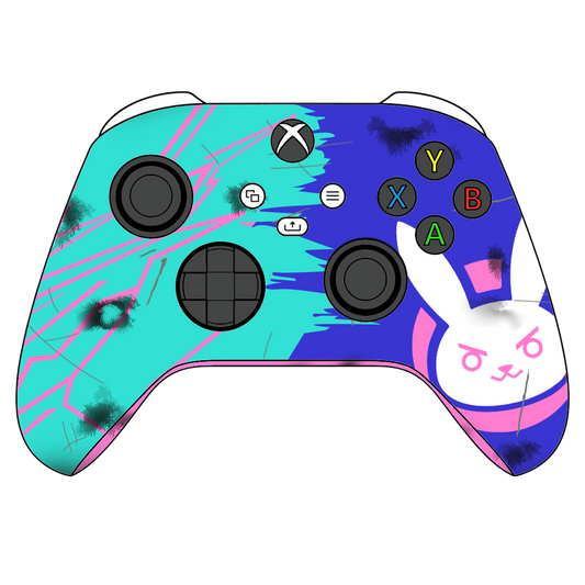 Custom Controller Microsoft Xbox Series X - Xbox One S - D.VA Overwatch Nerf This Bunny FPS First Person Shooter