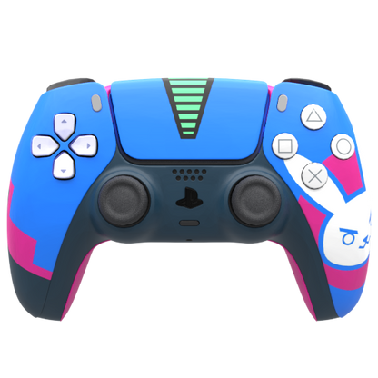 Custom Airbrush Controller Sony Playstation 5 PS5 - D.VA Overwatch Nerf This Bunny FPS First Person Shooter