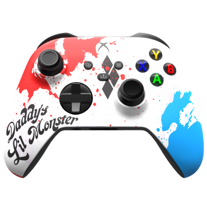 Custom Controller Microsoft Xbox Series X - Xbox One S - Daddy's Lil Monster Harley Quinn
